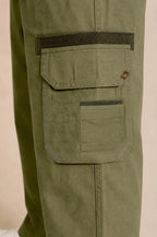 Premium 100% Cotton Slub Men's Cargo Pants – Military Olive Green