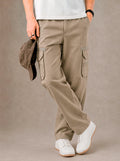 Premium 100% Cotton Slub Men's Cargo Pants – Desert Khaki