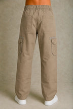 Premium 100% Cotton Slub Men's Cargo Pants – Desert Khaki