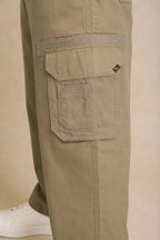 Premium 100% Cotton Slub Men's Cargo Pants – Desert Khaki