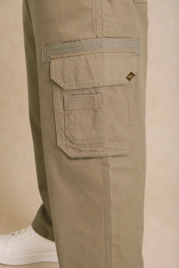 Premium 100% Cotton Slub Men's Cargo Pants – Desert Khaki