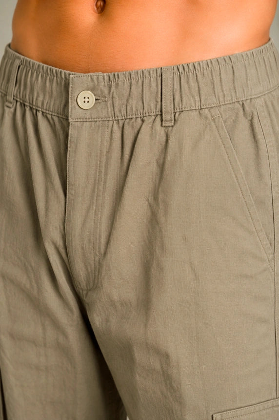 Premium 100% Cotton Slub Men's Cargo Pants – Desert Khaki