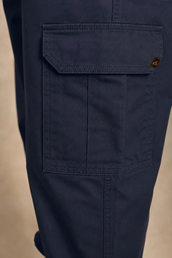 Premium 100% Cotton Twill Men's Cargo Pants – Midnight Navy