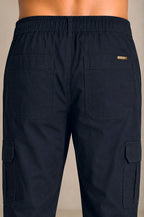 Premium 100% Cotton Twill Men's Cargo Pants – Midnight Navy