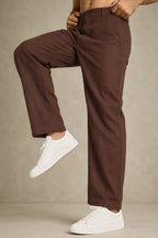Premium 100% Pure Linen Men's Trousers – Mocha Brown