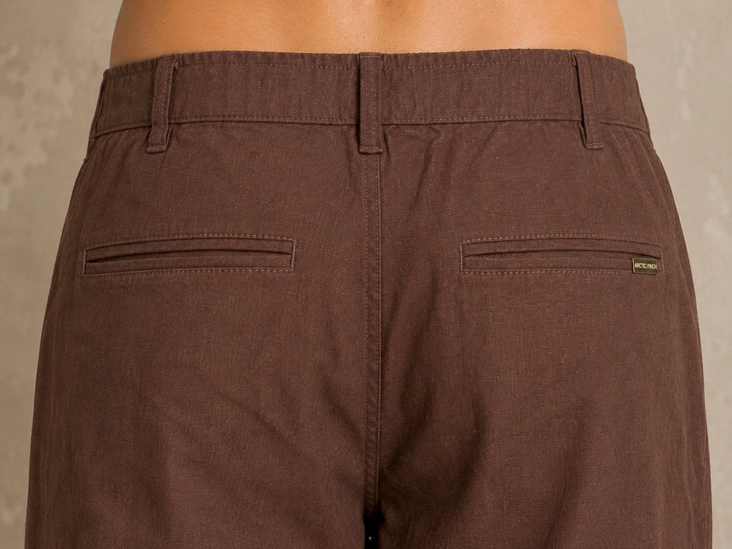 Premium 100% Pure Linen Men's Trousers – Mocha Brown