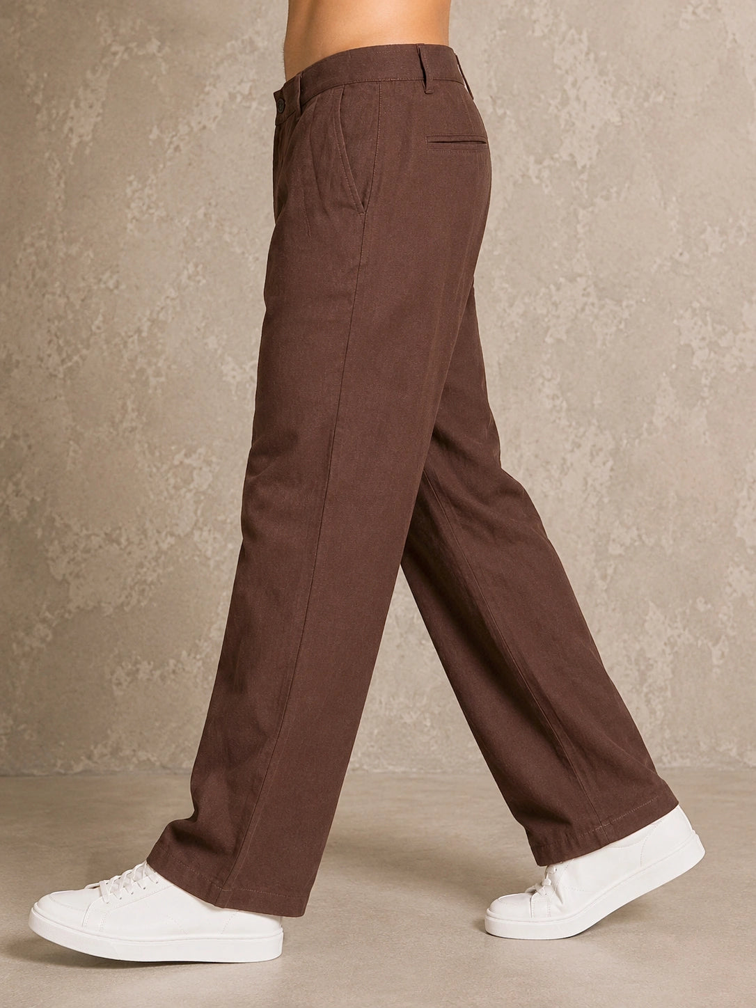 Premium 100% Pure Linen Men's Trousers – Mocha Brown