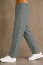 Premium 100% Pure Linen Men's Trousers – Sage Green