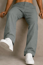 Premium 100% Pure Linen Men's Trousers – Sage Green