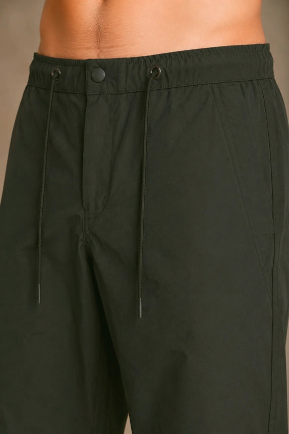 Premium Nylon Lycra 4-Way Stretch Pants – Dark Forest Green