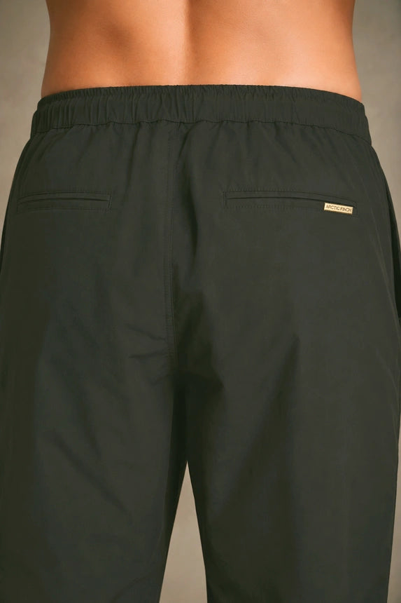 Premium Nylon Lycra 4-Way Stretch Pants – Dark Forest Green