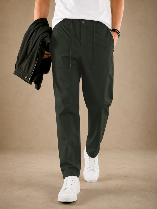 Premium Nylon Lycra 4-Way Stretch Pants – Dark Forest Green