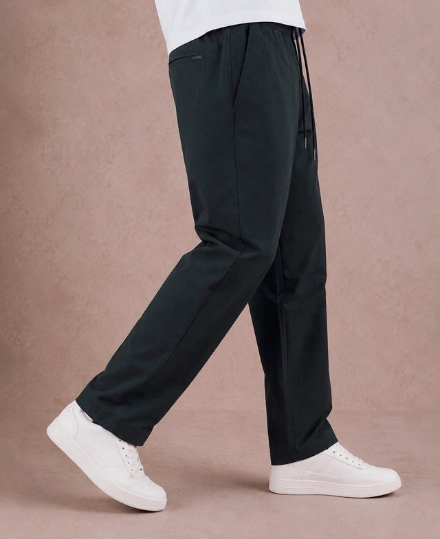 Premium Nylon 4-Way Lycra Men's Pants – Midnight Black