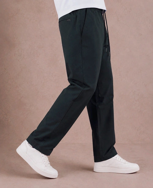 Premium Nylon 4-Way Lycra Men's Pants – Midnight Black