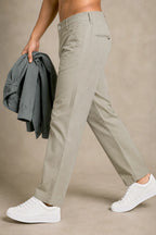 Everyday Comfort Cotton-Linen Blend Trousers – Sand Beige