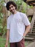 Textured Cotton-Blend Short Kurta – Soft Blush Pink