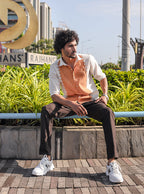 Earthbound Paneled Linen-Blend Shirt – 3/4 Sleeve Edition