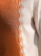 Earthbound Paneled Linen-Blend Shirt – 3/4 Sleeve Edition