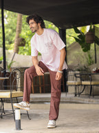 Wanderlust Embroidered Linen-Cotton Short Kurta – Blush Pink