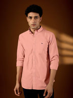 Premium Men’s Peach Pearl 100% Cotton Twill Shirt