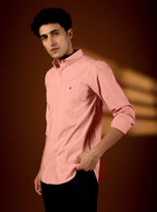 Premium Men’s Peach Pearl 100% Cotton Twill Shirt