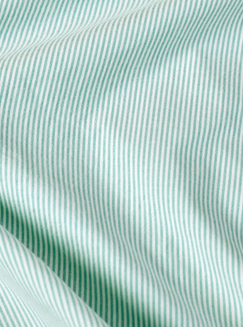 The Mint Pinstripe: 100% Cotton Contrast Collar Shirt