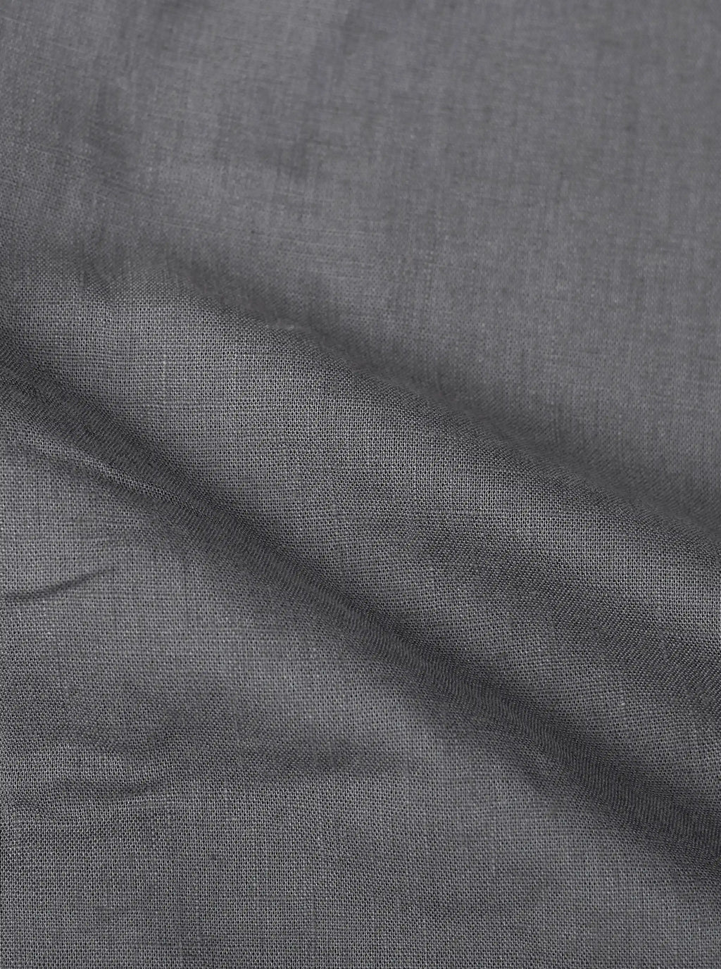 Premium Charcoal Cotton-Linen Button-Down Shirt – Slim Fit
